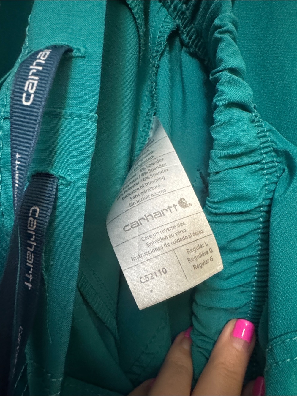 Carhartt Teal V-Neck Scrub Top - Picture 6 of 6